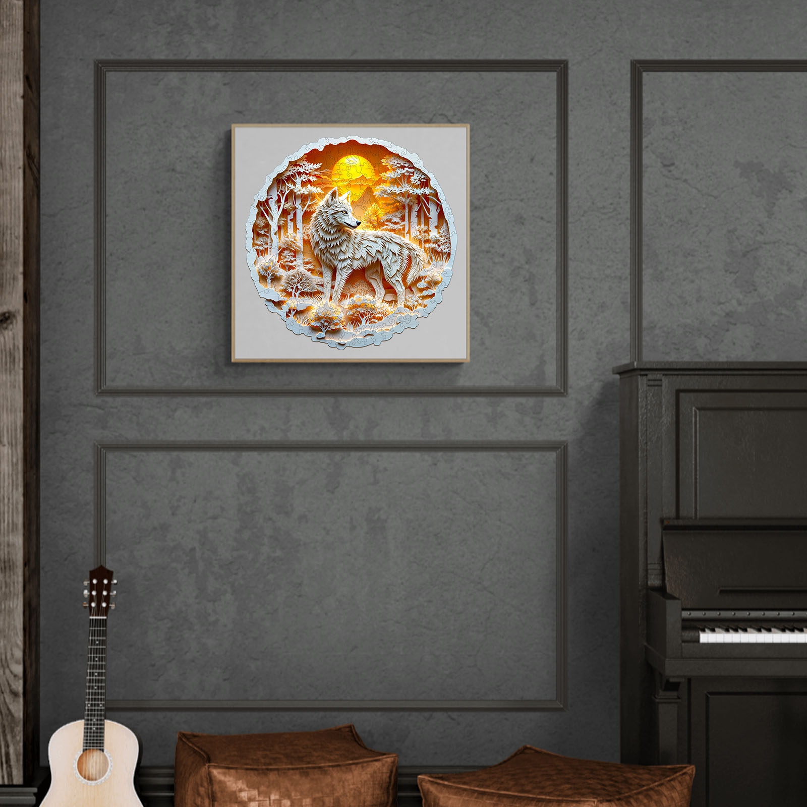 Wooden Jigsaw Puzzle – 3D Wolf-2 - Image 9