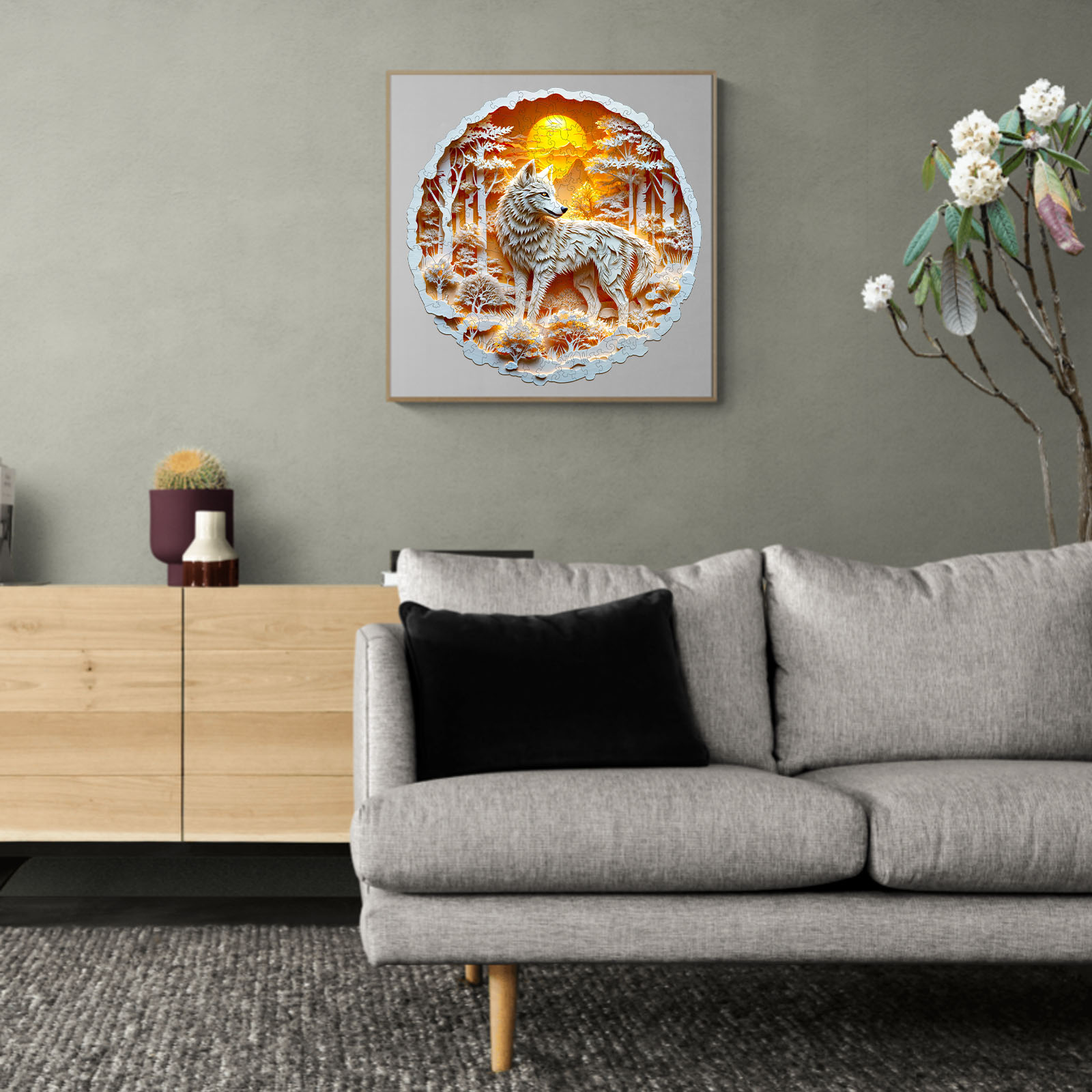 Wooden Jigsaw Puzzle – 3D Wolf-2 - Image 8