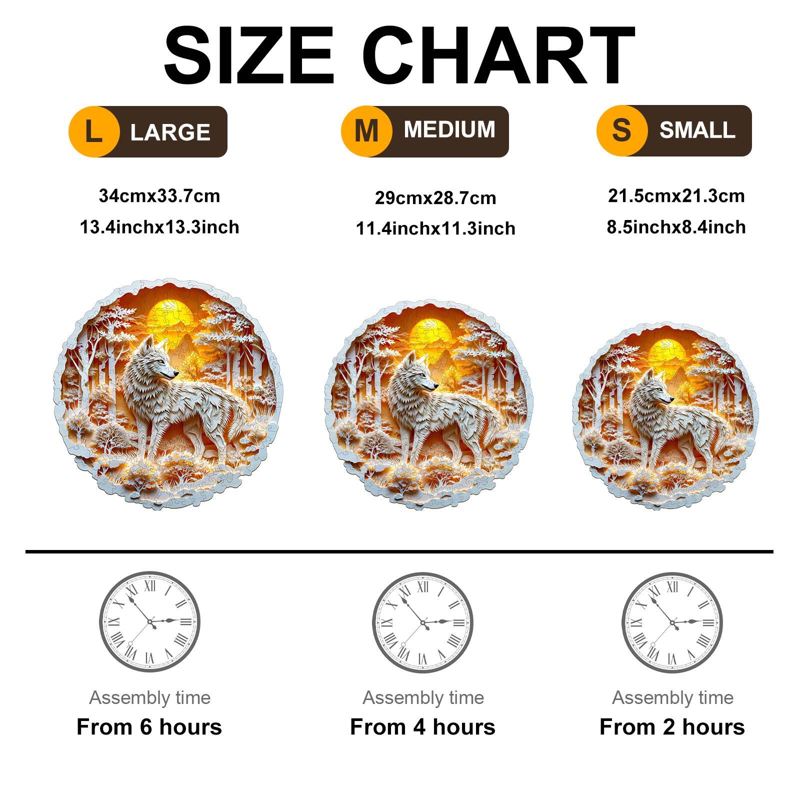 Wooden Jigsaw Puzzle – 3D Wolf-2 - Image 7