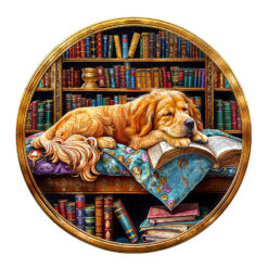 Wooden Jigsaw Puzzle – book's Golden Retriever