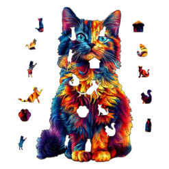 Alternative view of Wooden Jigsaw Puzzle – Colorful Dragon-Li-2