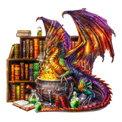 Wooden Jigsaw Puzzle – dragon magic potion