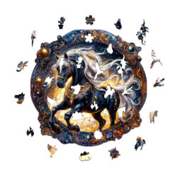 Alternative view of Wooden Jigsaw Puzzle –Elegant horse