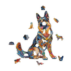 Alternative view of Wooden Jigsaw Puzzle - Handsome German Shepherd