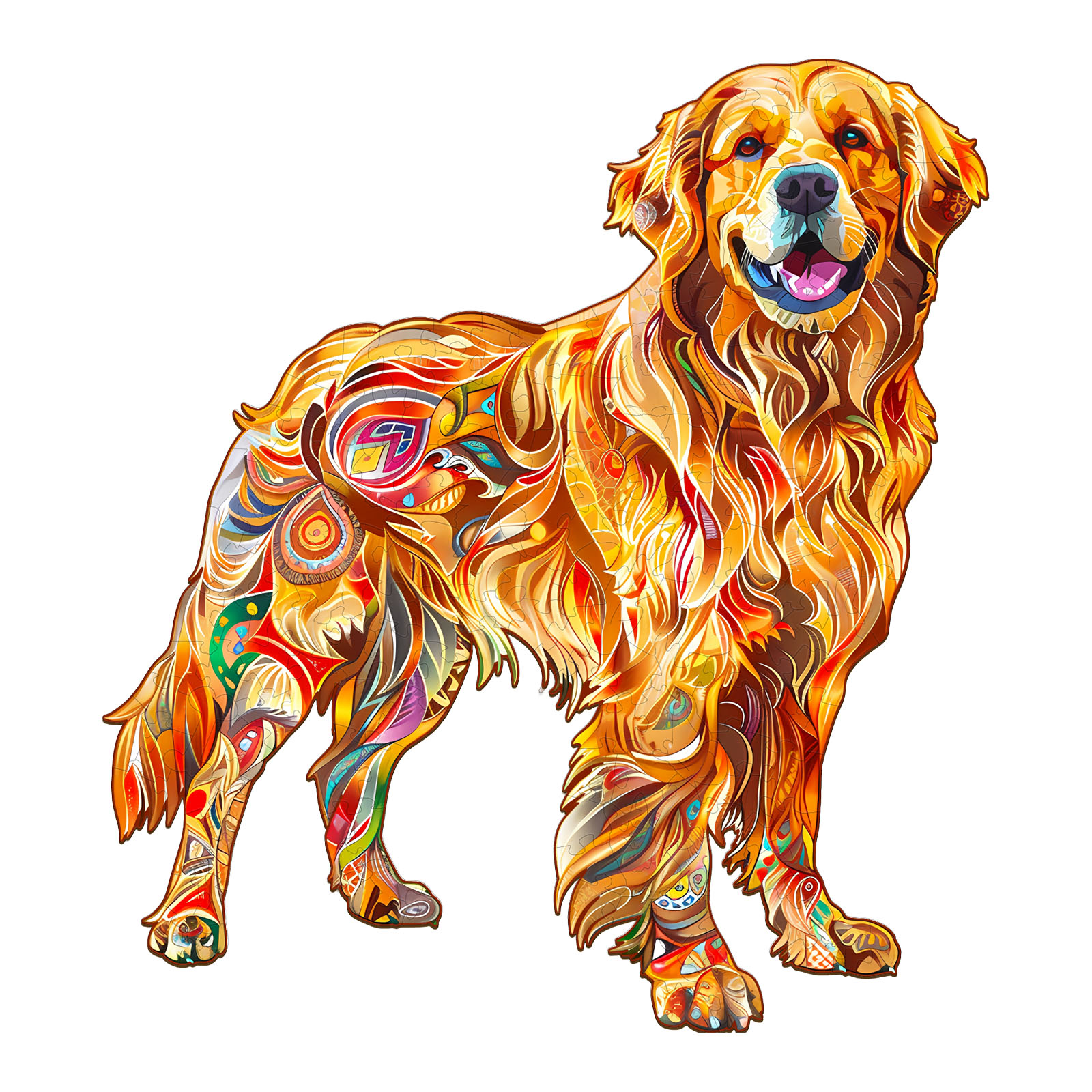 Wooden Jigsaw Puzzle – Handsome golden retriever