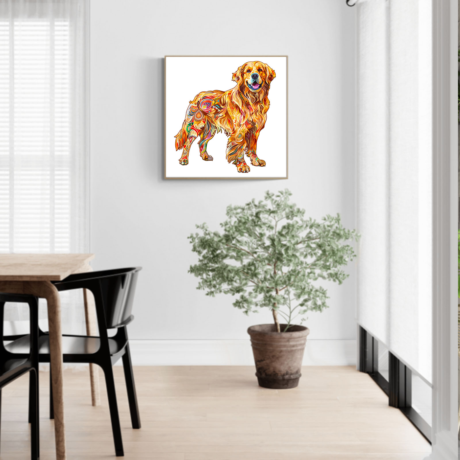 Wooden Jigsaw Puzzle – Handsome golden retriever - Image 7
