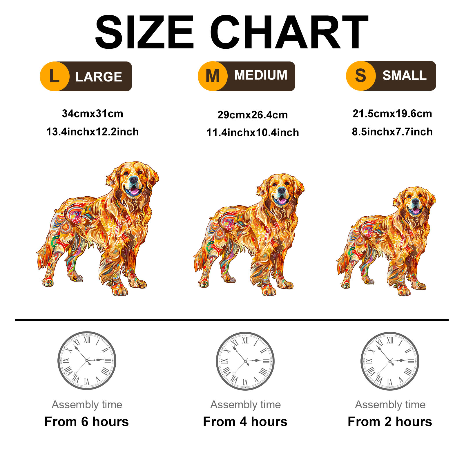 Wooden Jigsaw Puzzle – Handsome golden retriever - Image 6