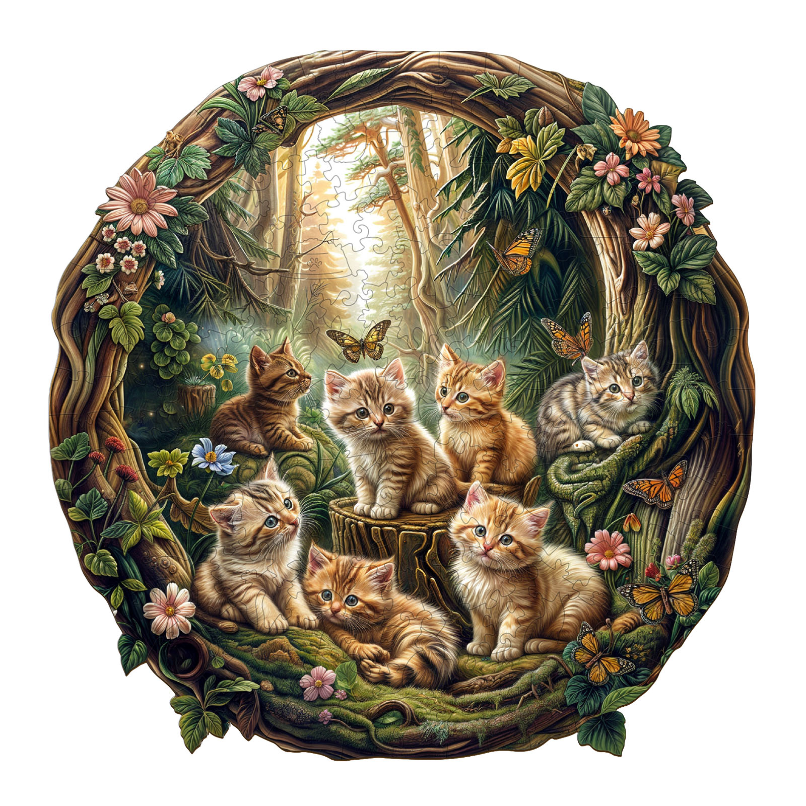 Wooden Jigsaw Puzzle – Laid-back kitten