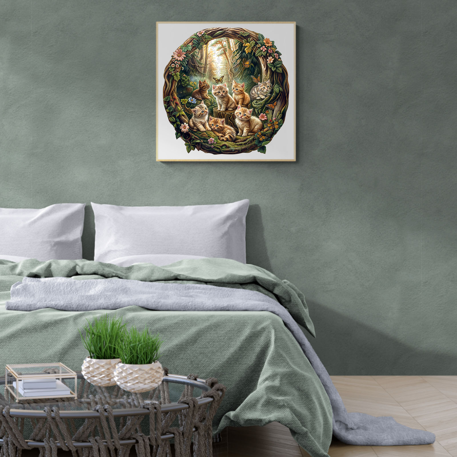 Wooden Jigsaw Puzzle – Laid-back kitten - Image 8