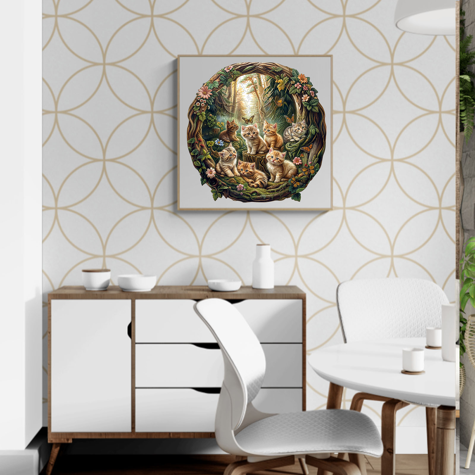 Wooden Jigsaw Puzzle – Laid-back kitten - Image 7