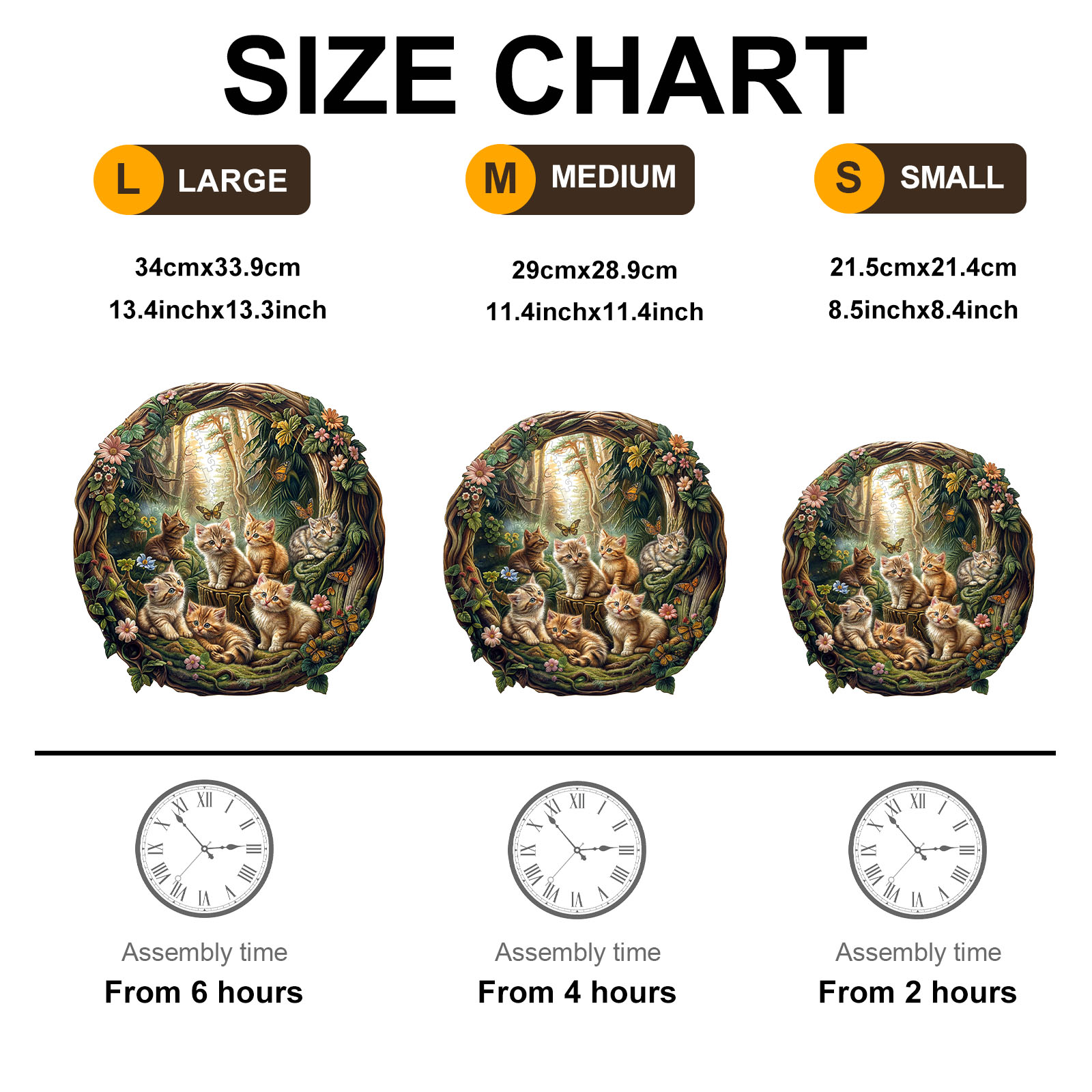 Wooden Jigsaw Puzzle – Laid-back kitten - Image 6