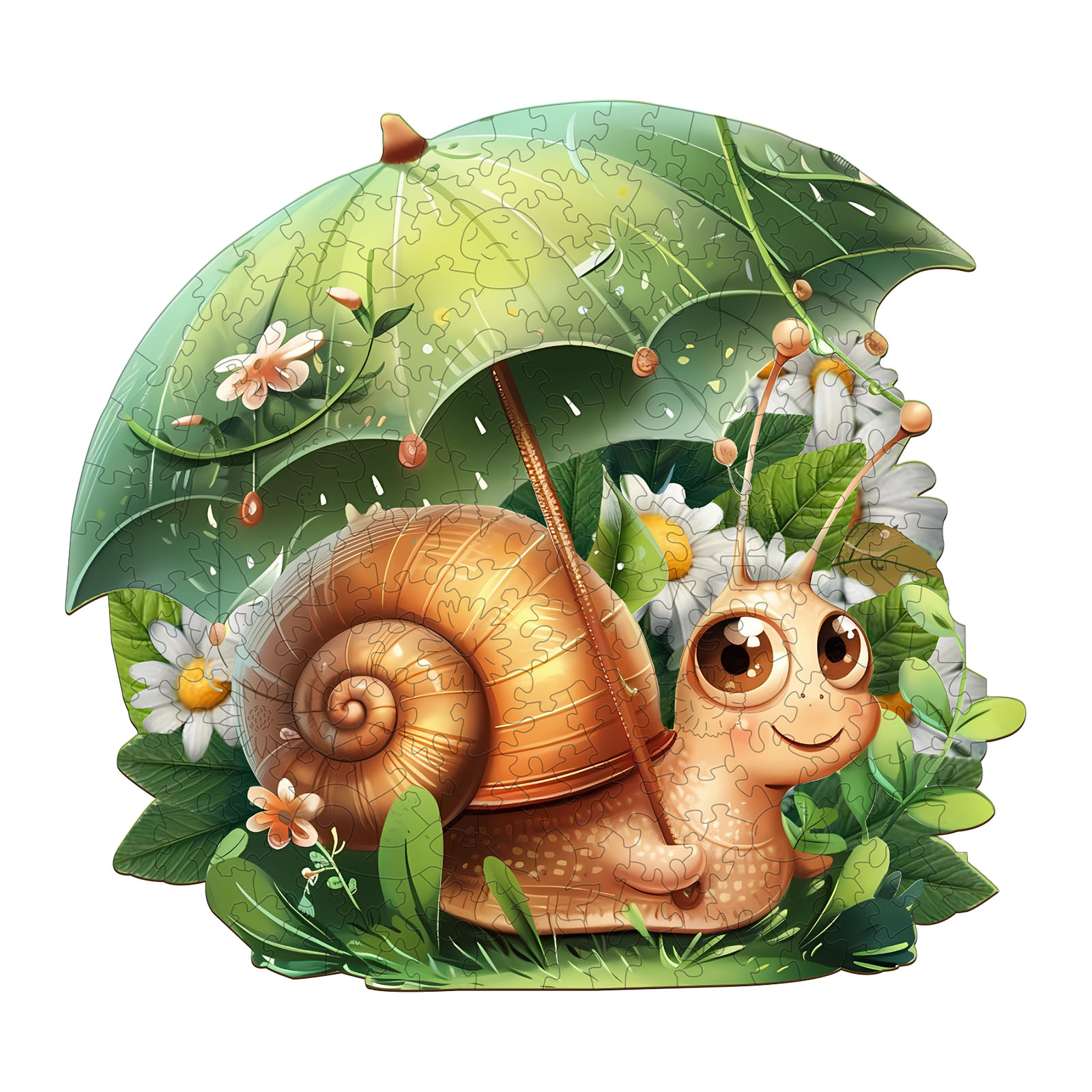 Wooden Jigsaw Puzzle – Leisurely snail