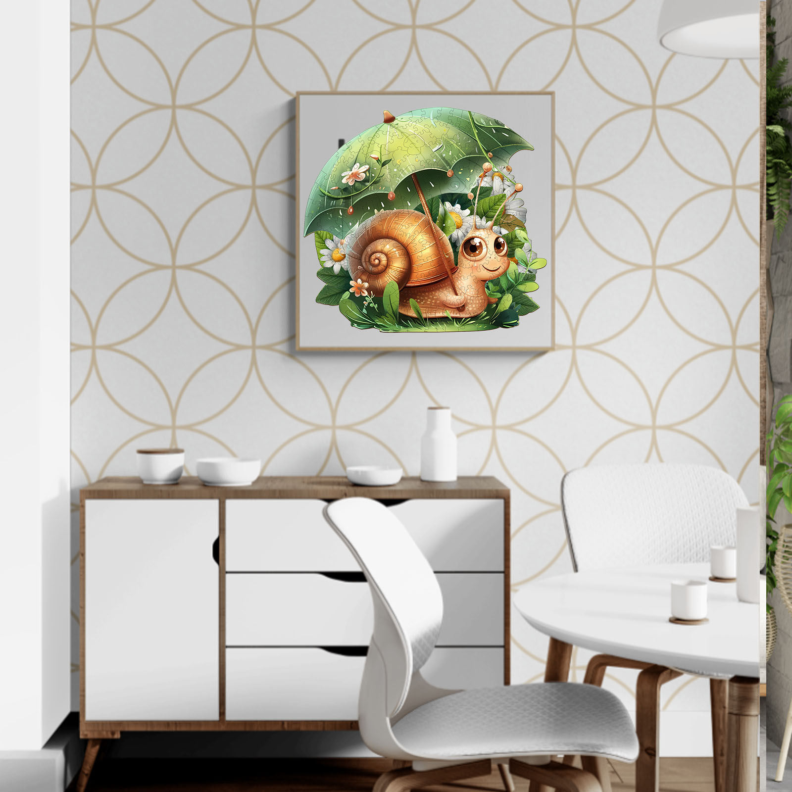 Wooden Jigsaw Puzzle – Leisurely snail - Image 8