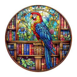 Wooden Jigsaw Puzzle – library parrot