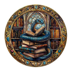 Wooden Jigsaw Puzzle – Magic library snake