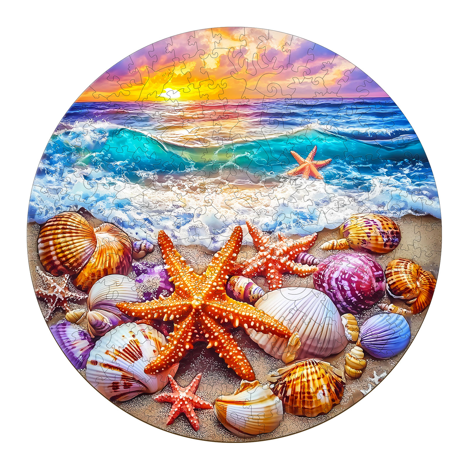 Wooden Jigsaw Puzzle – ocean and shells-2