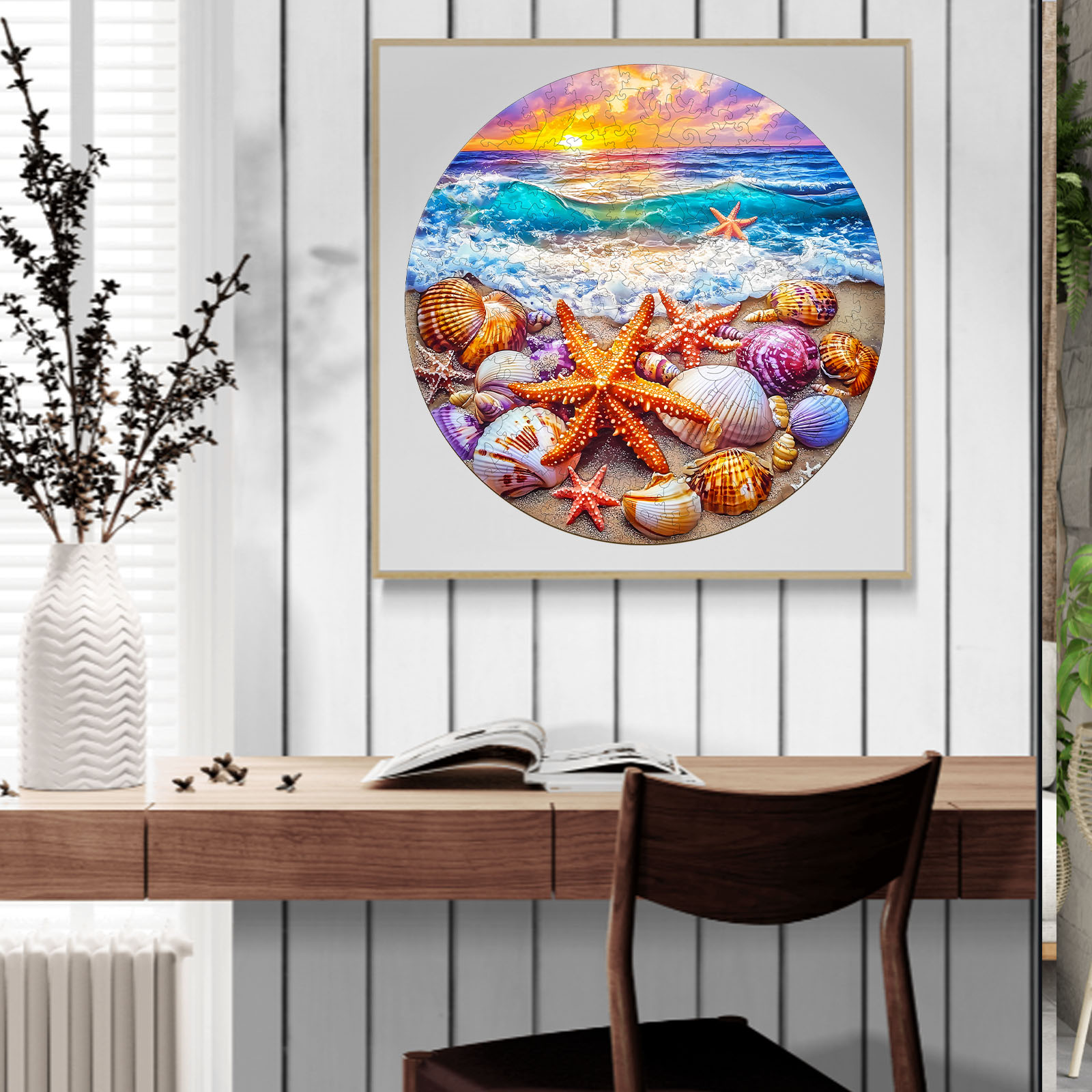 Wooden Jigsaw Puzzle – ocean and shells-2 - Image 8