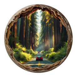 Wooden Jigsaw Puzzle –redwood forest