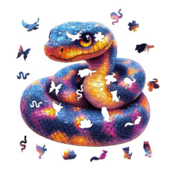 Alternative view of Wooden Jigsaw Puzzle – snake