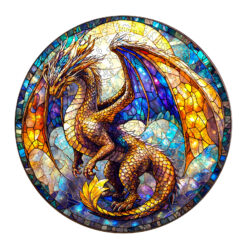 Wooden Jigsaw Puzzle – Stained glass dragon-2
