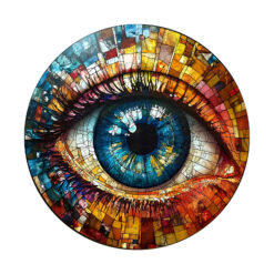 Wooden Jigsaw Puzzle –Stained glass eyes