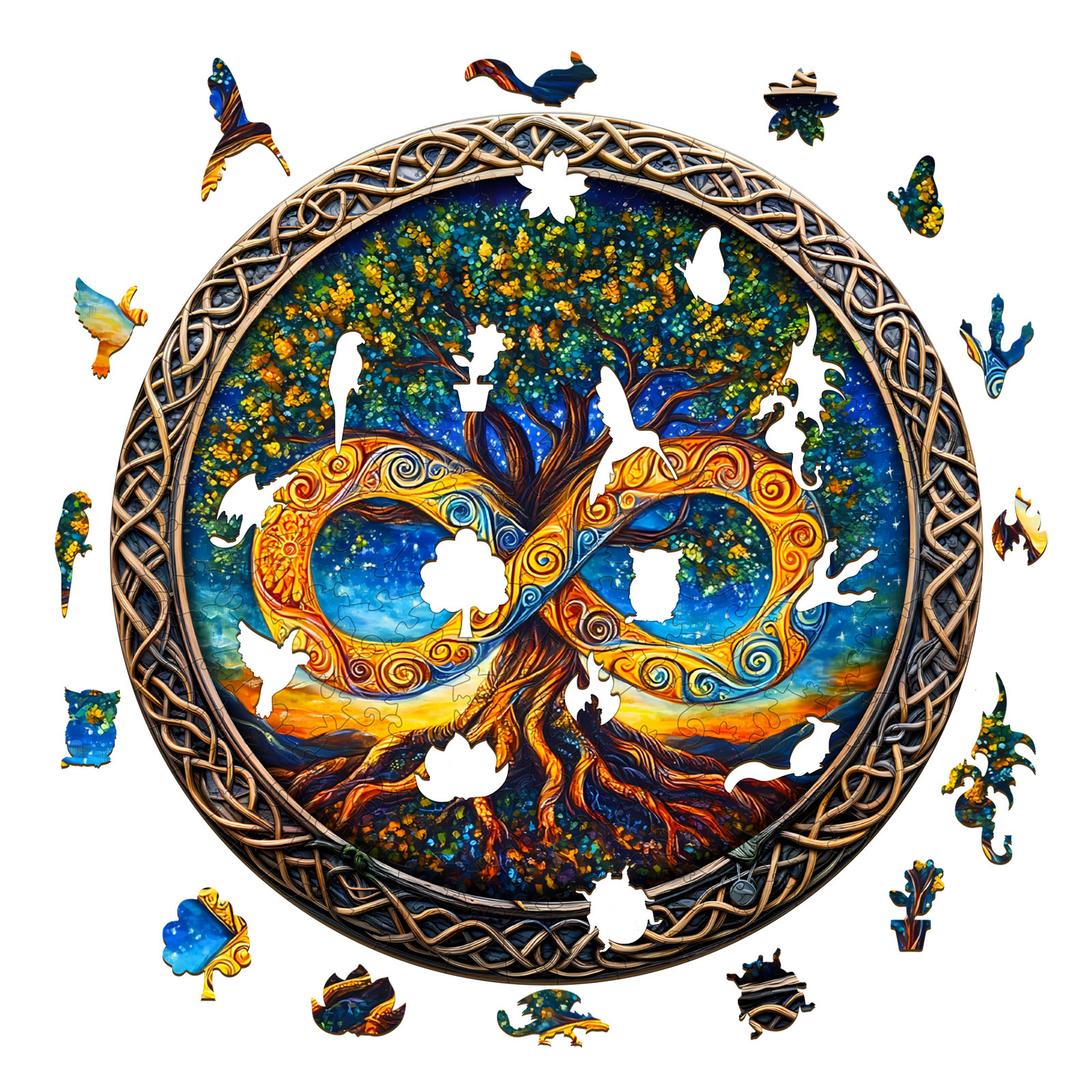 Wooden Jigsaw Puzzle – The infinite Tree of Life-2 - Image 2