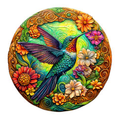 Wooden Jigsaw Puzzle – Vintage Hummingbird