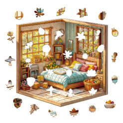 Alternative view of Wooden Jigsaw Puzzle – warm room