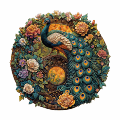 Wooden Jigsaw Puzzle – Yin Yang Peacock
