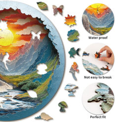 Alternative view of Wooden Jigsaw Puzzle –3D Beautiful Gorge
