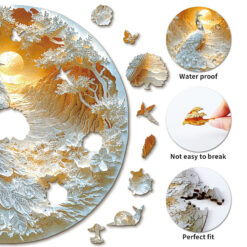 Alternative view of Wooden Jigsaw Puzzle –3D Beautiful Peacock