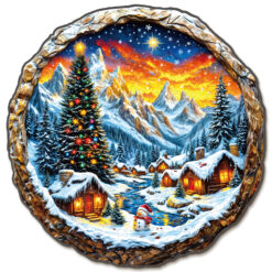Wooden Jigsaw Puzzle – 3D Christmas Town 2