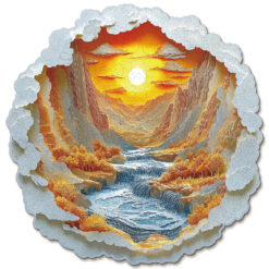 Wooden Jigsaw Puzzle –3D Sunset Light