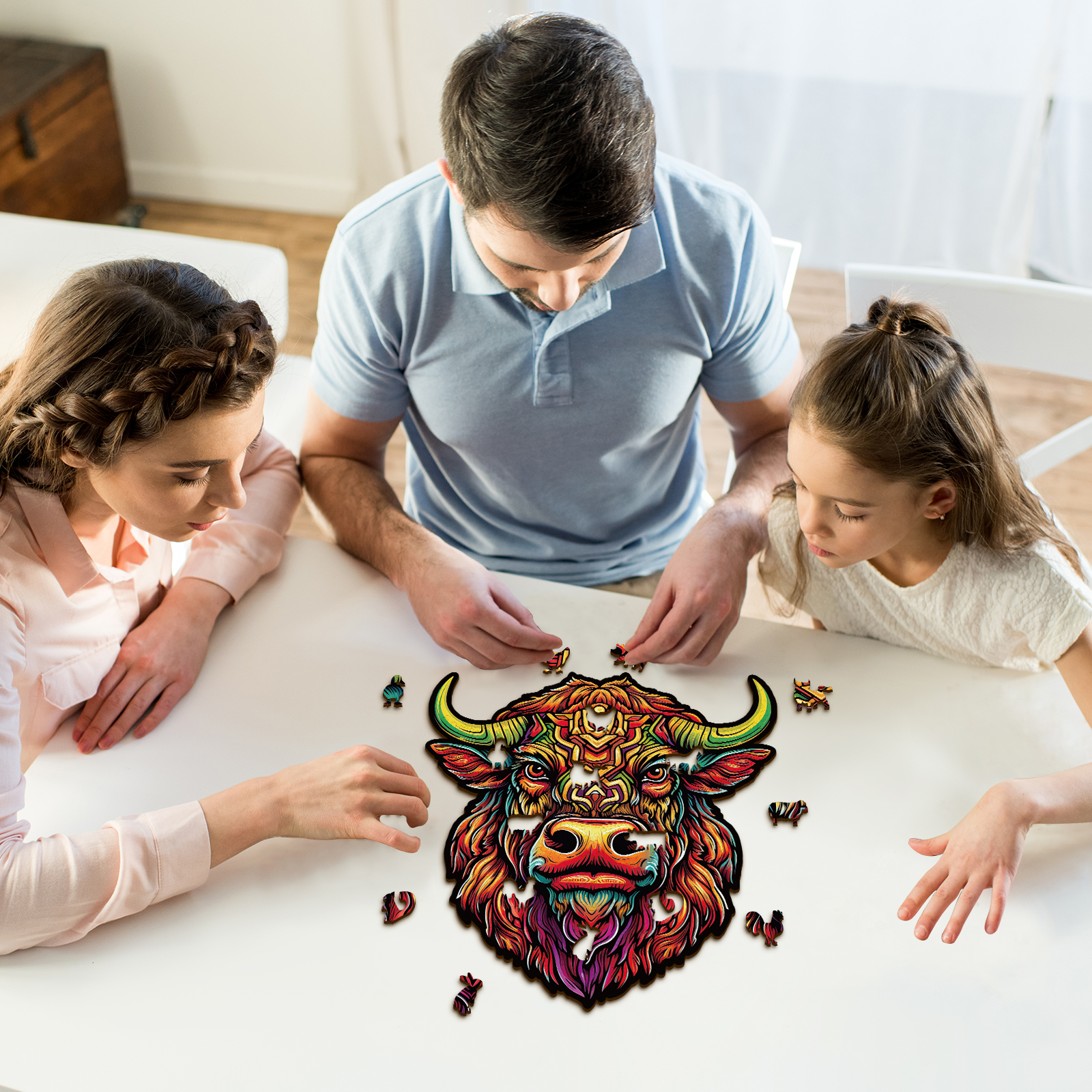 Wooden Jigsaw Puzzle – Angry Bull - Image 6