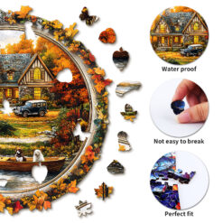 Alternative view of Wooden Jigsaw Puzzle – Autumn scenery