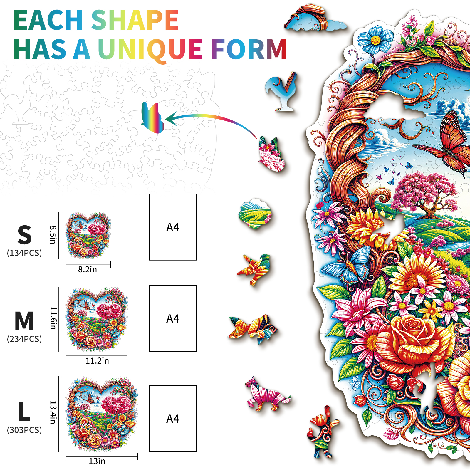 Wooden Jigsaw Puzzle – Beautiful Fields - Image 5