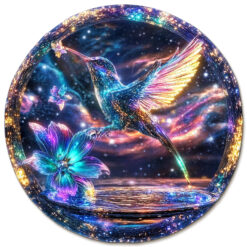 Wooden Jigsaw Puzzle – Celestial Hummingbird