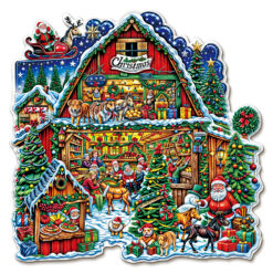 Wooden Jigsaw Puzzle – Christmas Grocery Store