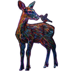 Wooden Jigsaw Puzzle – Colorful Deer