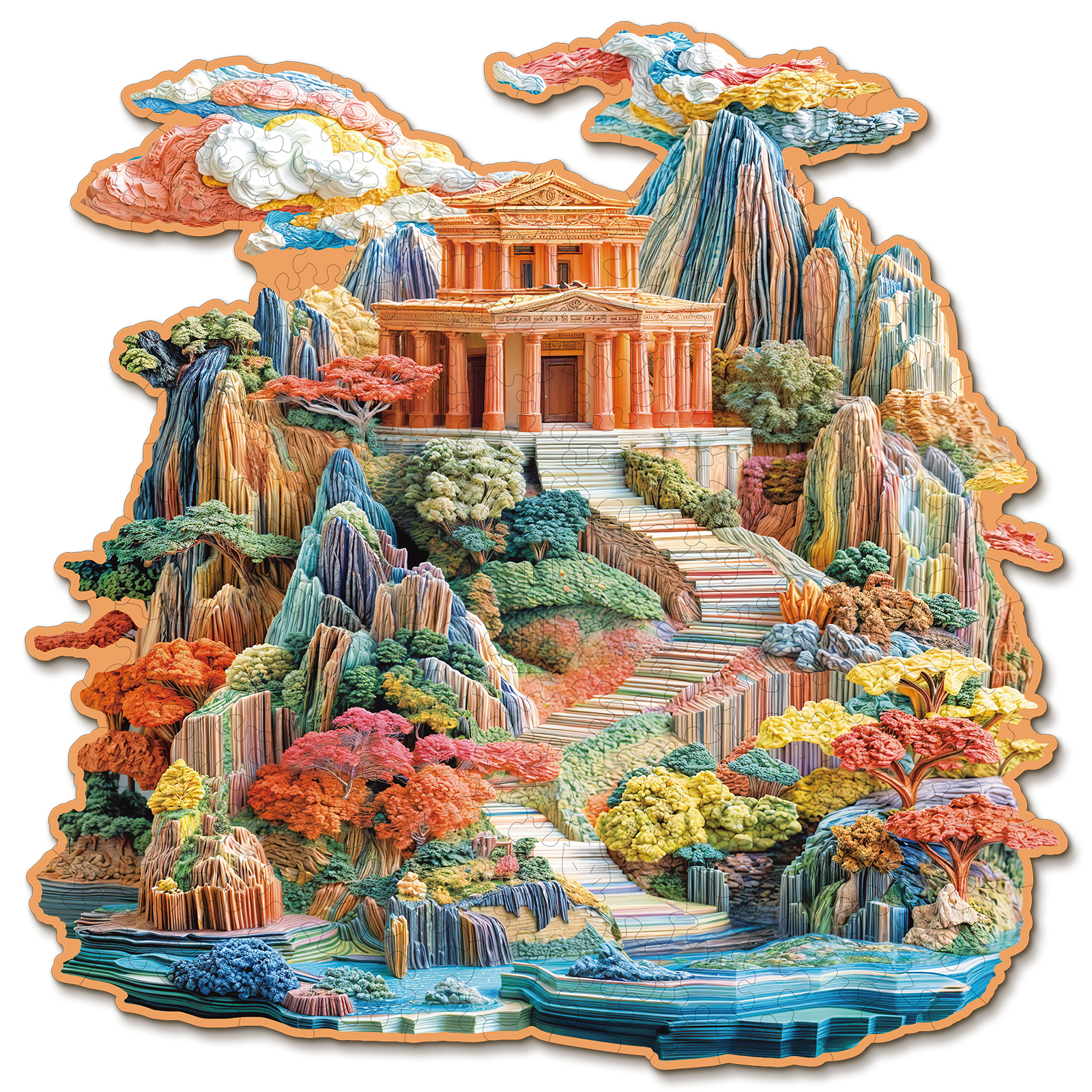 Wooden Jigsaw Puzzle – Colorful Palace