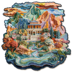 Wooden Jigsaw Puzzle – Colorful Temple