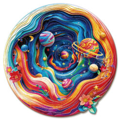 Wooden Jigsaw Puzzle – Colorful Universe