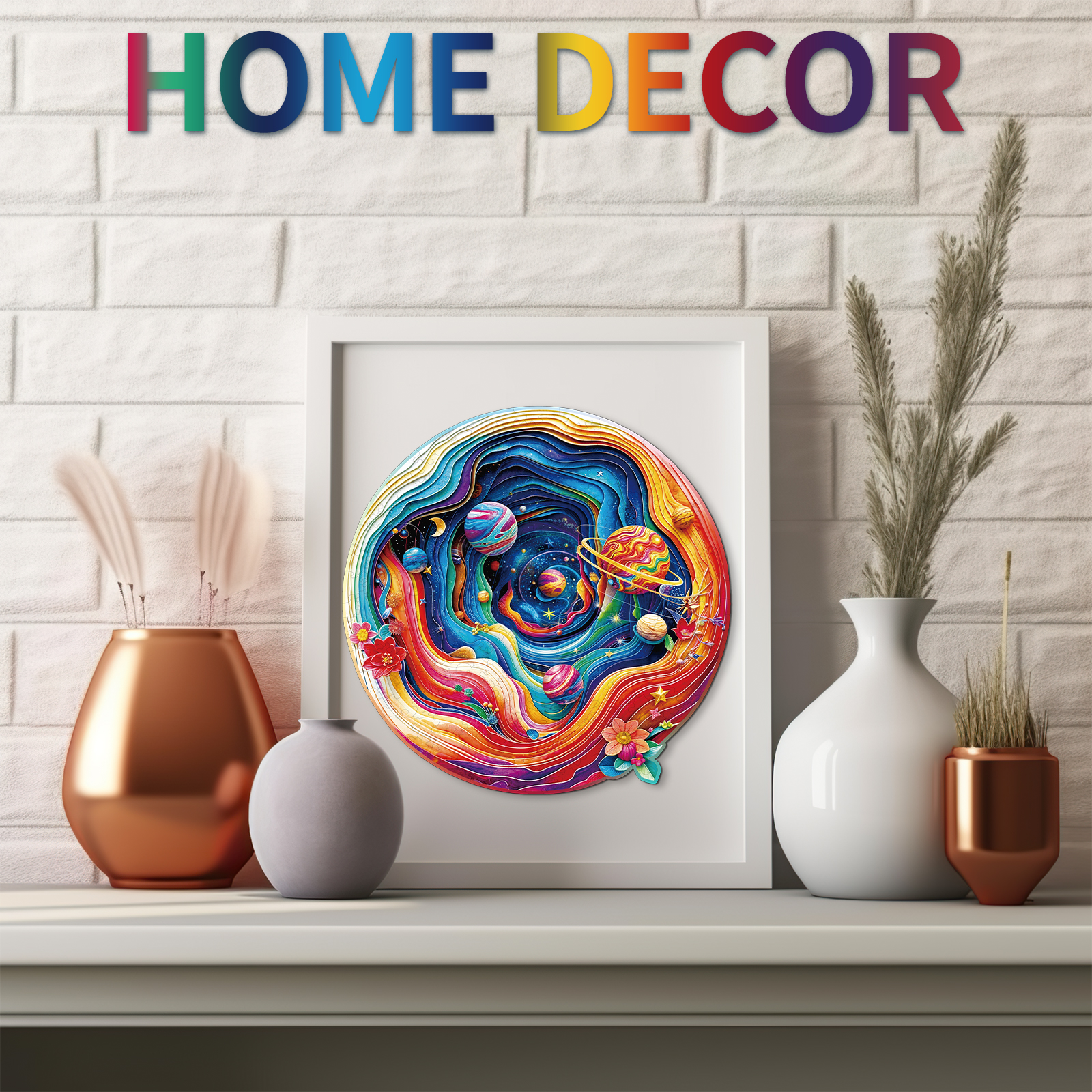 Wooden Jigsaw Puzzle – Colorful Universe - Image 7