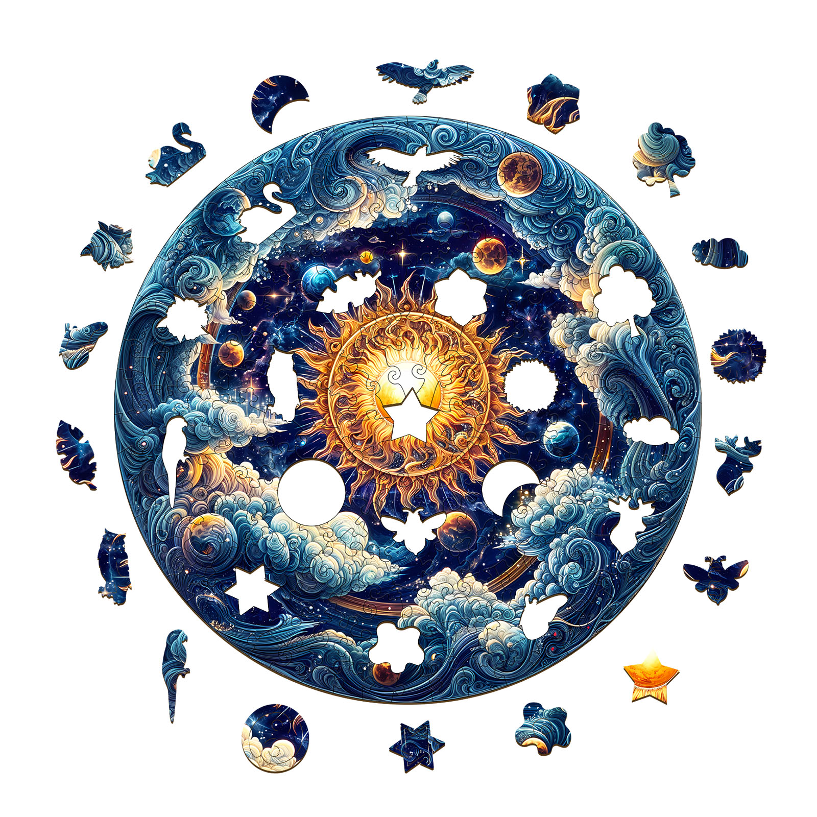 Wooden Jigsaw Puzzle – Cosmic Radiance - Image 2