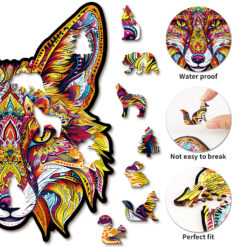Alternative view of Wooden Jigsaw Puzzle – Fiery Fox