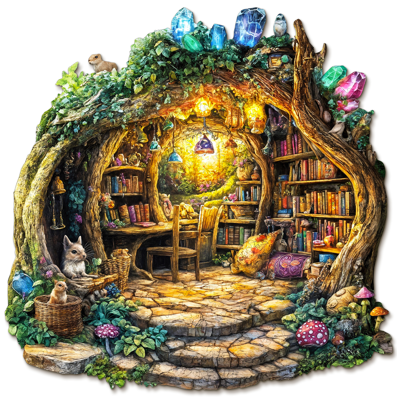 Wooden Jigsaw Puzzle –Forest Mushroom House