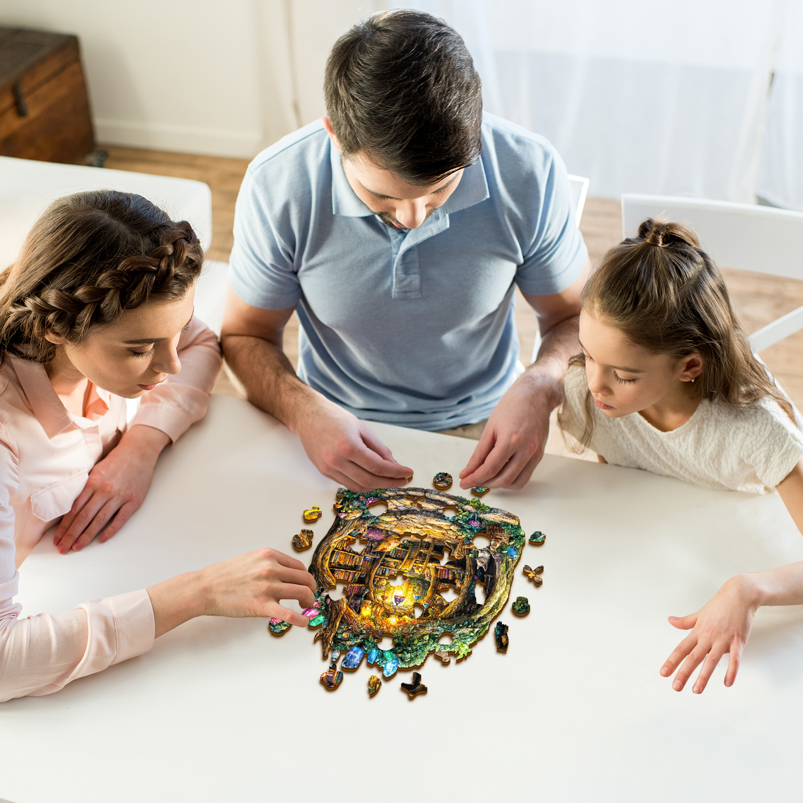 Wooden Jigsaw Puzzle –Forest Mushroom House - Image 6