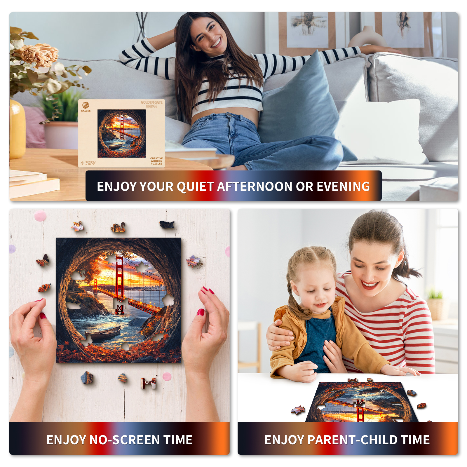 Wooden Jigsaw Puzzle – Golden Gate Bridge - Image 7