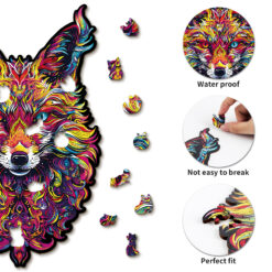 Alternative view of Wooden Jigsaw Puzzle – Gorgeous Fox