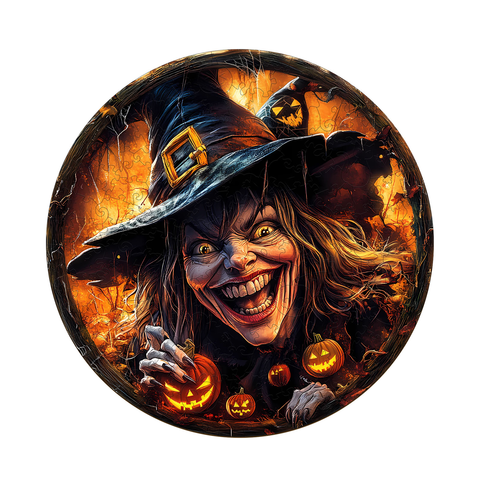Wooden Jigsaw Puzzle – Halloween witch